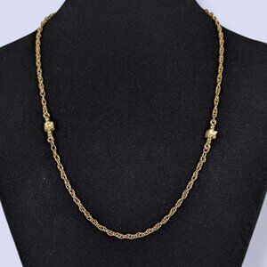 V. Block-Accented Rope Chain Necklace